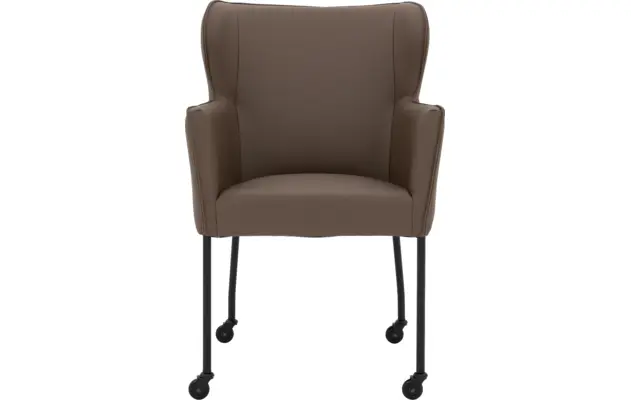 Goossens excellent eetkamerstoel leogang bruin leer - 8222224-03