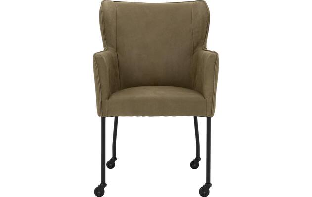 Goossens excellent eetkamerstoel leogang groen leer - 8222226-03