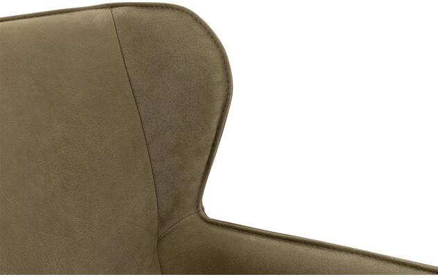 Goossens excellent eetkamerstoel leogang groen leer - 8222226-07