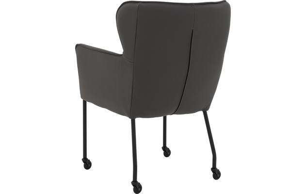Goossens excellent eetkamerstoel leogang grijs leer - 8222228-02