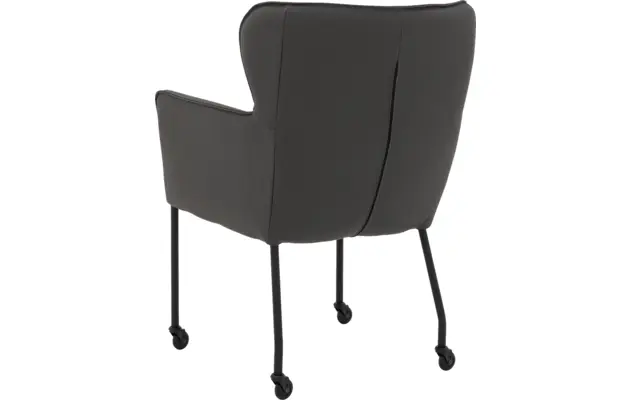 Goossens excellent eetkamerstoel leogang grijs leer - 8222228-02