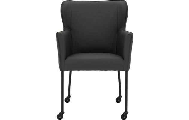 Goossens excellent eetkamerstoel leogang grijs leer - 8222228-03