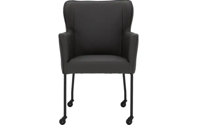 Goossens excellent eetkamerstoel leogang grijs leer - 8222228-03