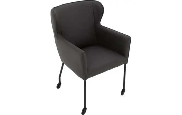 Goossens excellent eetkamerstoel leogang grijs leer - 8222228-04