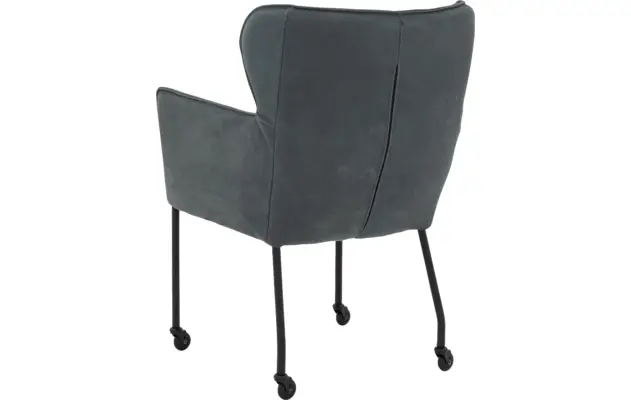 Goossens excellent eetkamerstoel leogang blauw leer - 8222231-02