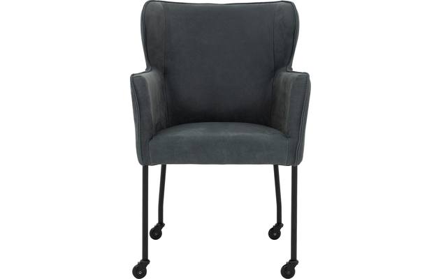 Goossens excellent eetkamerstoel leogang blauw leer - 8222231-03