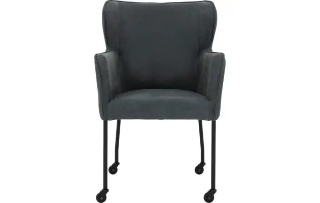 Goossens excellent eetkamerstoel leogang blauw leer - 8222231-03