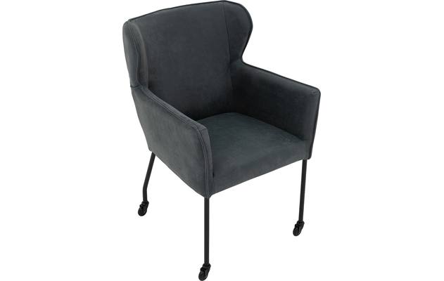 Goossens excellent eetkamerstoel leogang blauw leer - 8222231-04