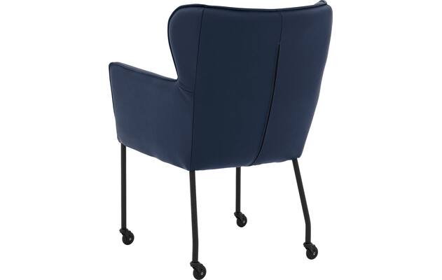 Goossens excellent eetkamerstoel leogang blauw leer - 8222232-02