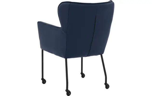 Goossens excellent eetkamerstoel leogang blauw leer - 8222232-02
