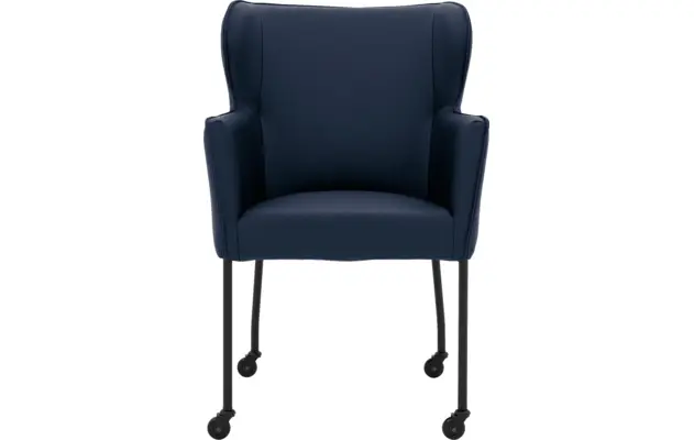 Goossens excellent eetkamerstoel leogang blauw leer - 8222232-03