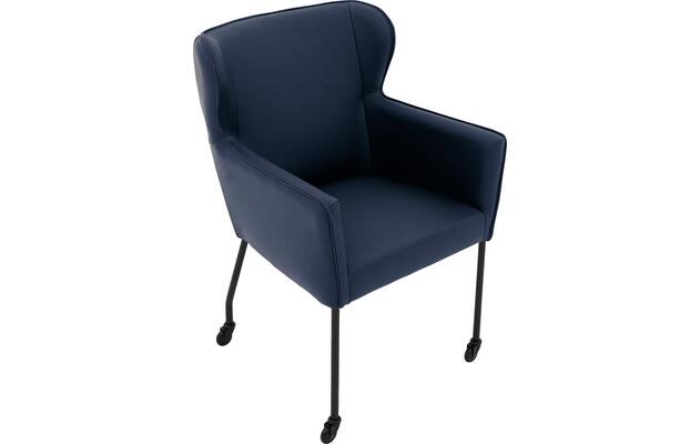Goossens excellent eetkamerstoel leogang blauw leer - 8222232-04