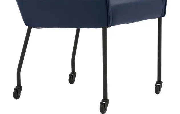 Goossens excellent eetkamerstoel leogang blauw leer - 8222232-05