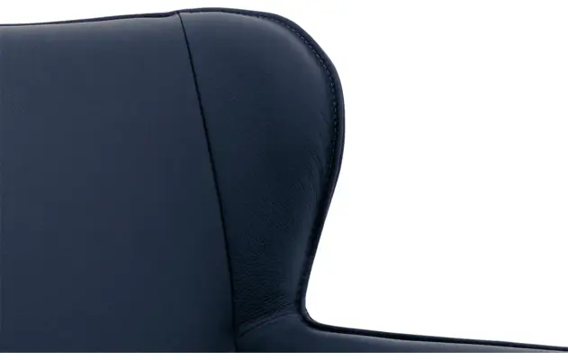 Goossens excellent eetkamerstoel leogang blauw leer - 8222232-07