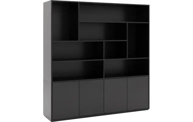Goossens basic buffetkast madrid zwart melamine - 8222630-02