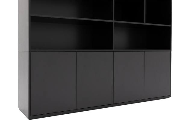 Goossens basic buffetkast madrid zwart melamine - 8222630-05