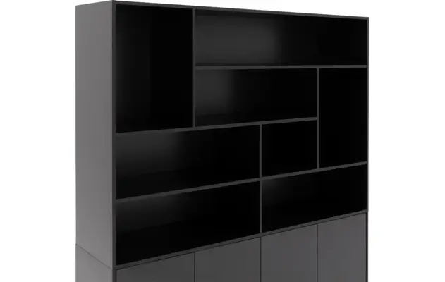 Goossens basic buffetkast madrid zwart melamine - 8222630-07