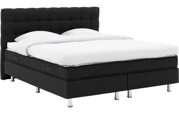 Goossens basic boxspring compleet bjorn grijs stof - 8222961-01