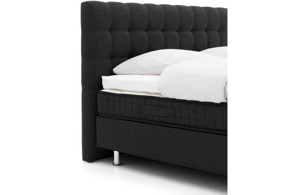 Goossens basic boxspring compleet bjorn grijs stof - 8222961-06