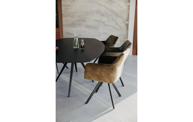 Goossens excellent eettafel uniek zwart eiken - 8222963-01