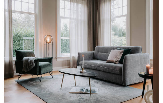 Goossens basic fauteuil lygo groen stof - 8223526-01