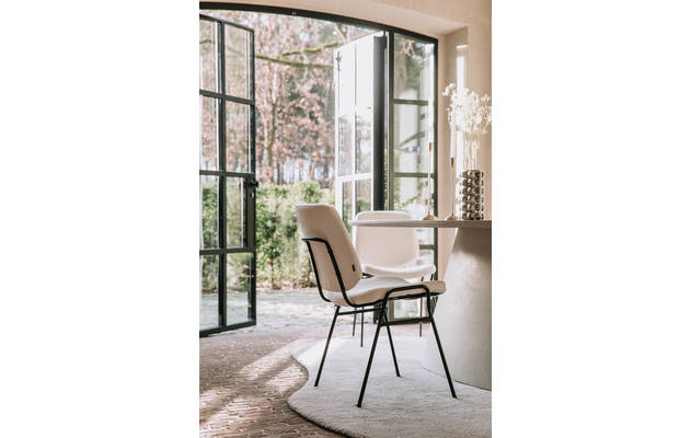 Goossens eetkamerstoel hjalmar beige stof - 8223588-05