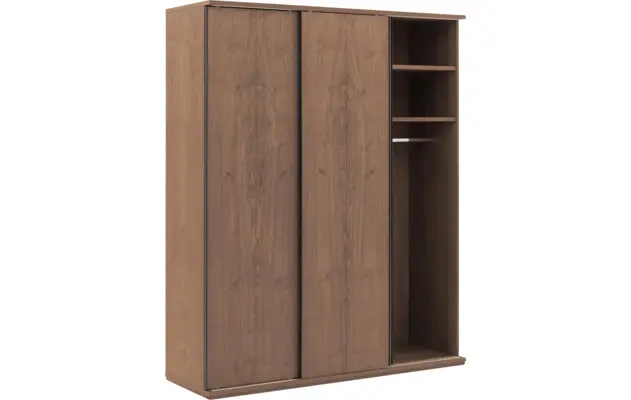 Goossens excellent kledingkast wood donker bruin eiken - 8223634-02