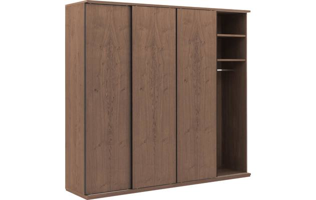 Goossens excellent kledingkast wood donker bruin eiken - 8223635-02