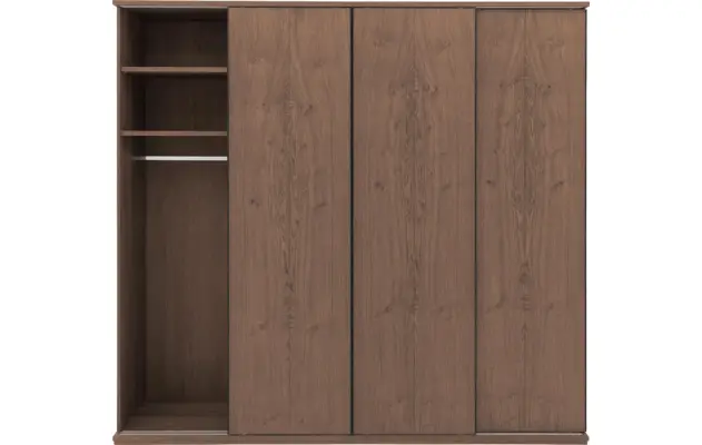 Goossens excellent kledingkast wood donker bruin eiken - 8223635-12