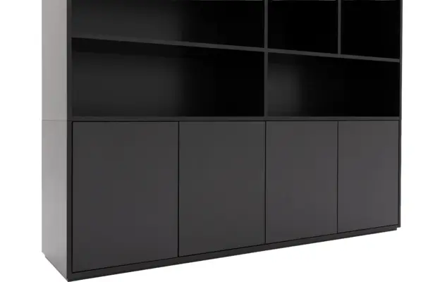 Goossens basic buffetkast madrid zwart melamine - 8223663-05