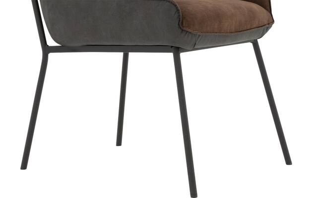 Goossens excellent eetkamerstoel matteo bruin stof - 8223716-05