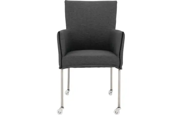 Goossens eetkamerstoel funk grijs stof - 8224099-03
