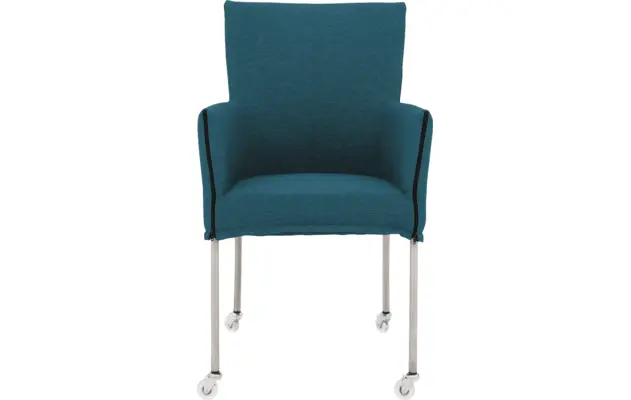 Goossens eetkamerstoel funk blauw stof - 8224100-03