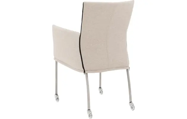 Goossens eetkamerstoel funk beige stof - 8224101-02