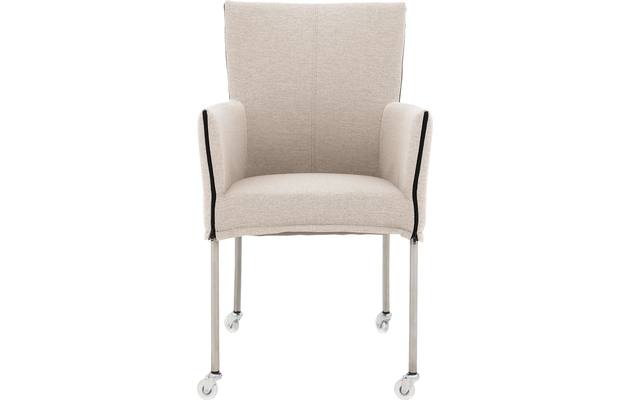 Goossens eetkamerstoel funk beige stof - 8224101-03