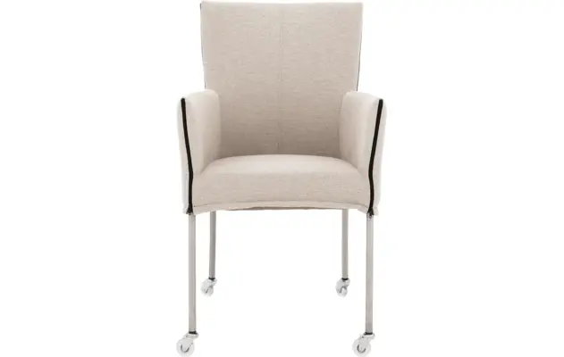Goossens eetkamerstoel funk beige stof - 8224101-03