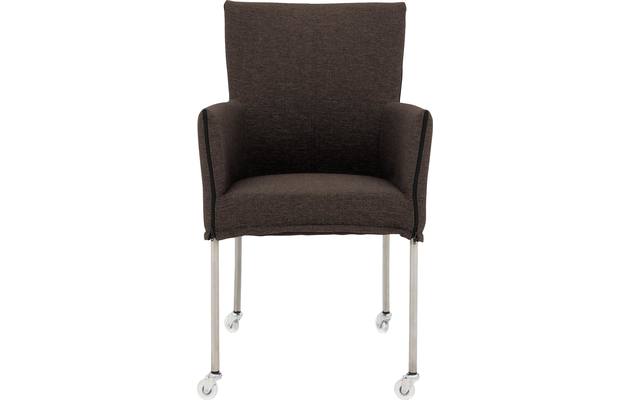 Goossens eetkamerstoel funk bruin stof - 8224104-03