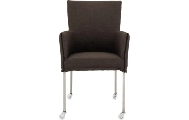 Goossens eetkamerstoel funk bruin stof - 8224104-03