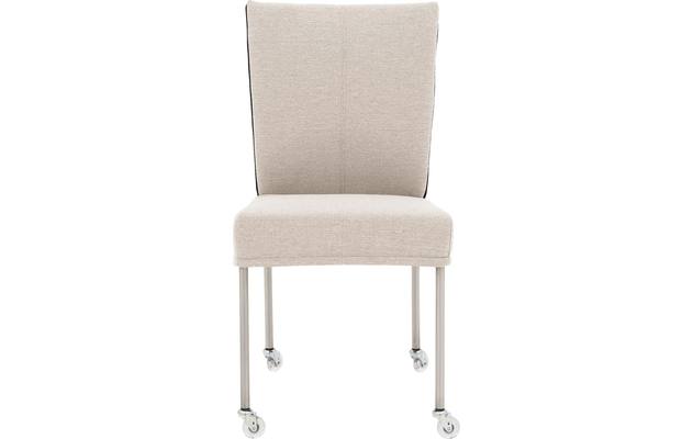 Goossens eetkamerstoel funk beige stof - 8224109-03