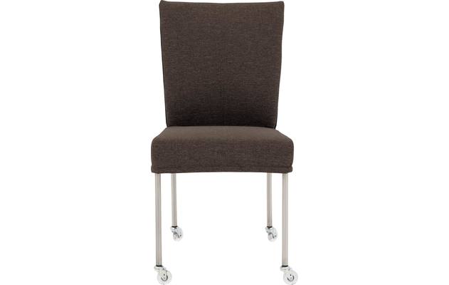 Goossens eetkamerstoel funk bruin stof - 8224113-03
