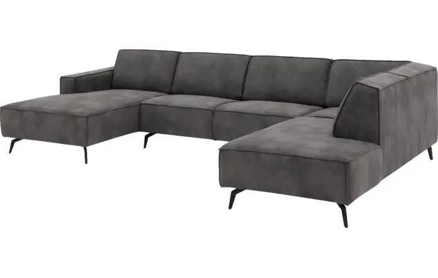 Goossens u bank hercules grijs microvezel - 8224468-03