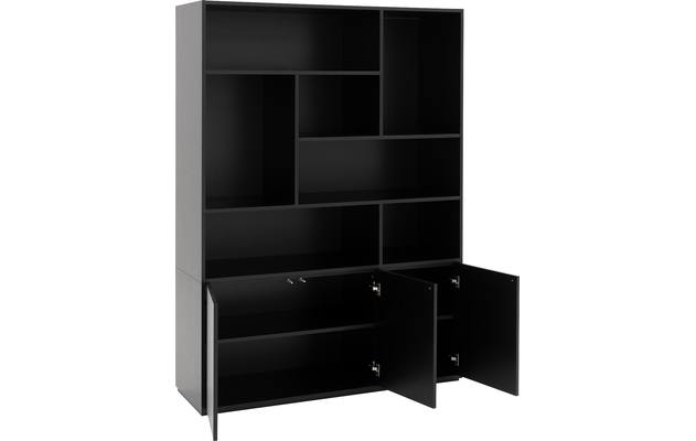 Goossens basic buffetkast madrid zwart melamine - 8226403-06