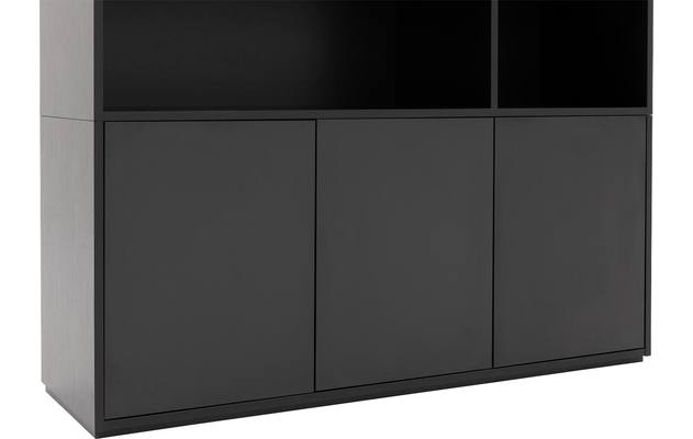 Goossens basic buffetkast madrid zwart melamine - 8226403-07