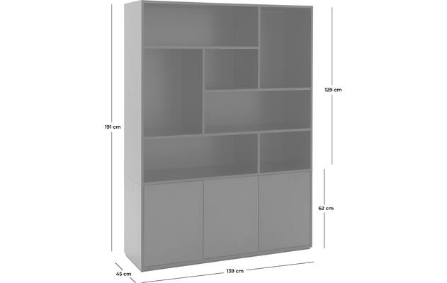Goossens basic buffetkast madrid zwart melamine - 8226403-50