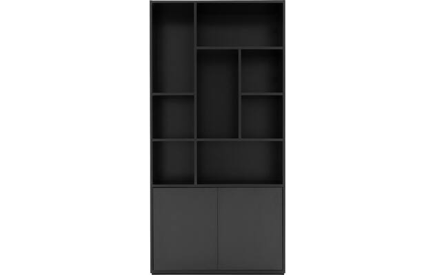 Goossens basic buffetkast madrid zwart melamine - 8226404-01-bovendeel-gedraaid