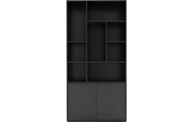 Goossens basic buffetkast madrid zwart melamine - 8226404-01-bovendeel-gedraaid