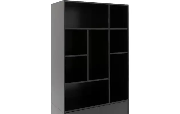 Goossens basic buffetkast madrid zwart melamine - 8226404-07