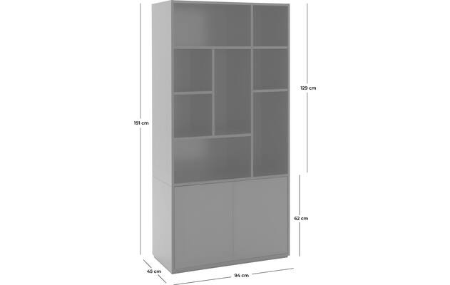 Goossens basic buffetkast madrid grijs melamine - 8226404-50