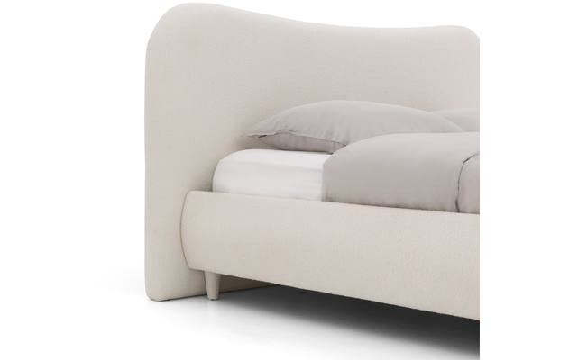 Goossens bedframe pecaro wit stof - 8226813-04