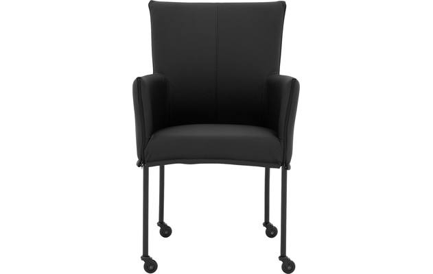 Goossens eetkamerstoel funk zwart leer - 8227234-03